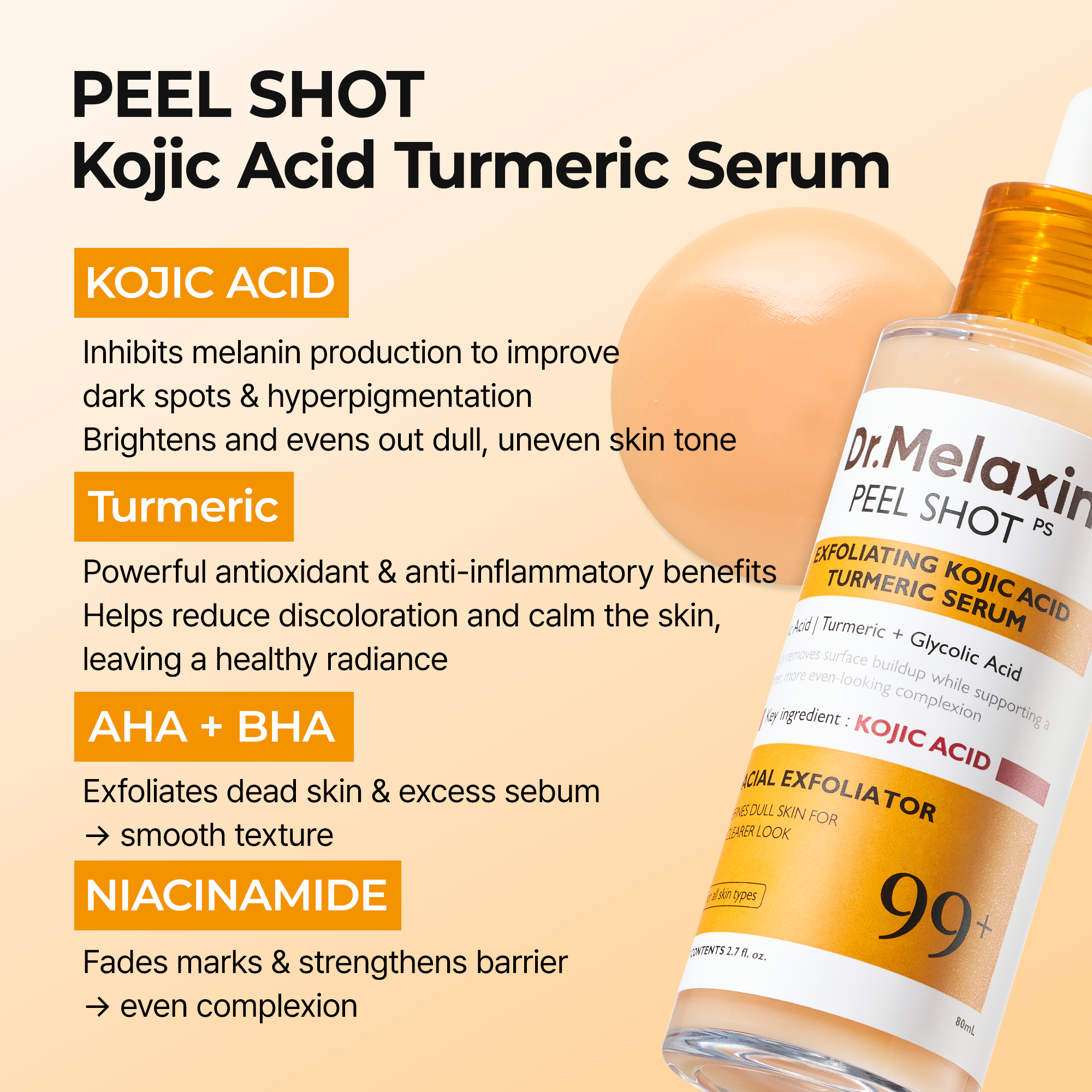 Peel Shot Glow Rice Ampoule Duo & Kojic Acid Turmeric Duo